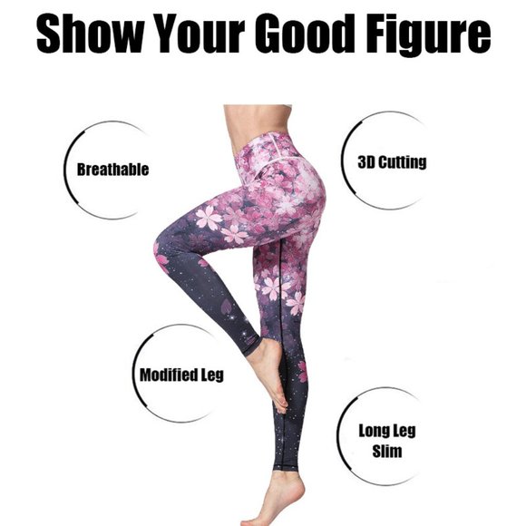 Women Fitness Yoga Pants Slim High waist Sport Leg - Picture 5 of 7